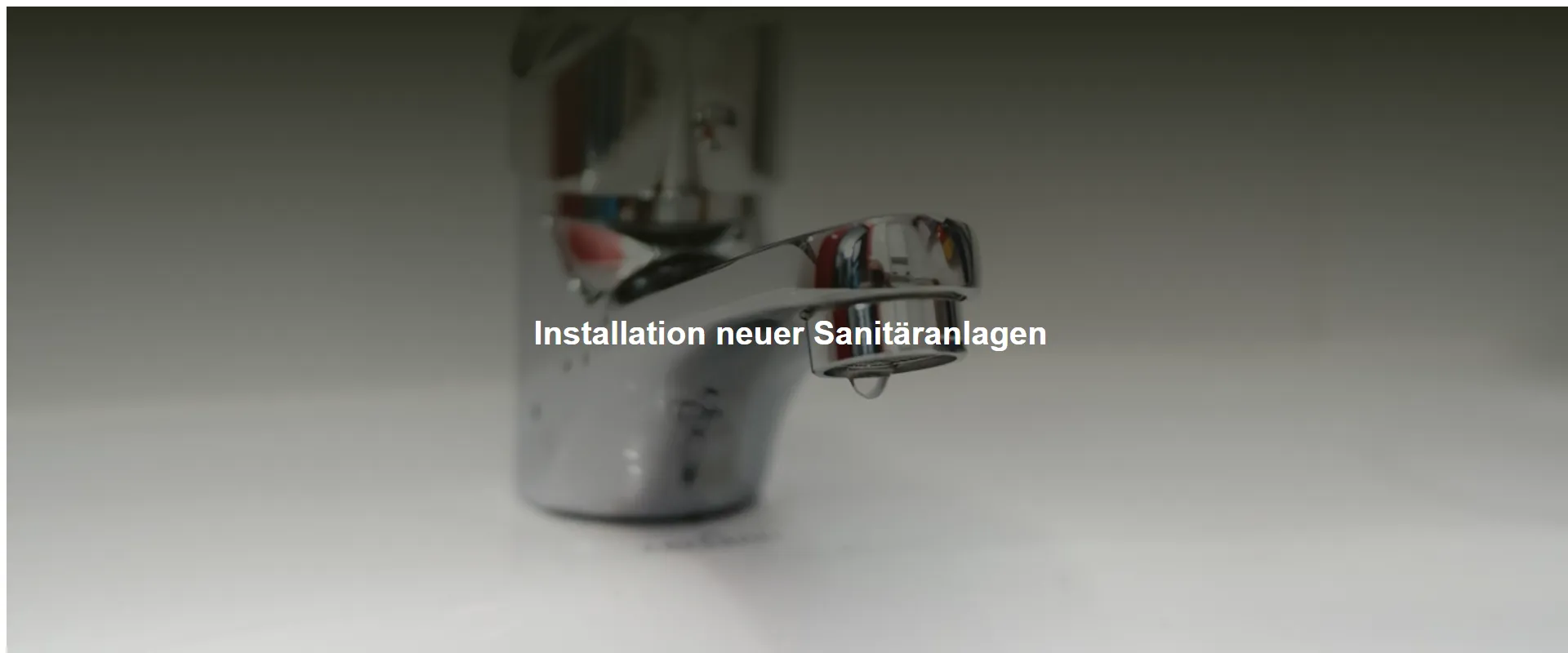 Installation neuer Sanitäranlagen