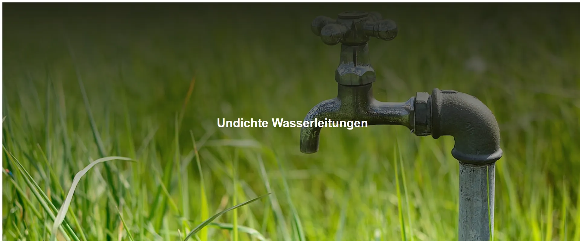 Undichte Wasserleitungen